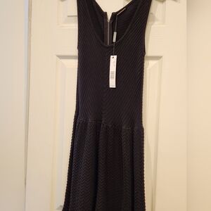 Elie Tahari Black Sleeveless Sweater Dress
